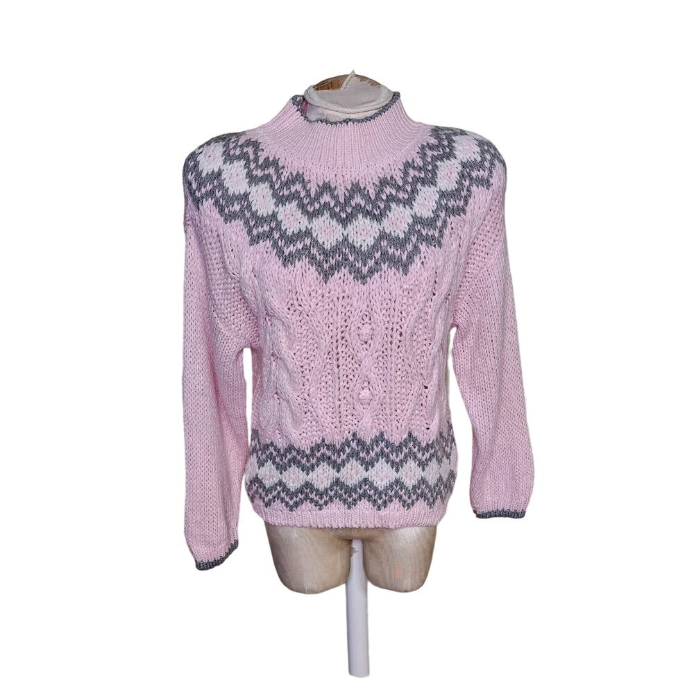Vintage‎ Jamie Scott Hand Knit Cottagecore Sweater Size Small Grannycore